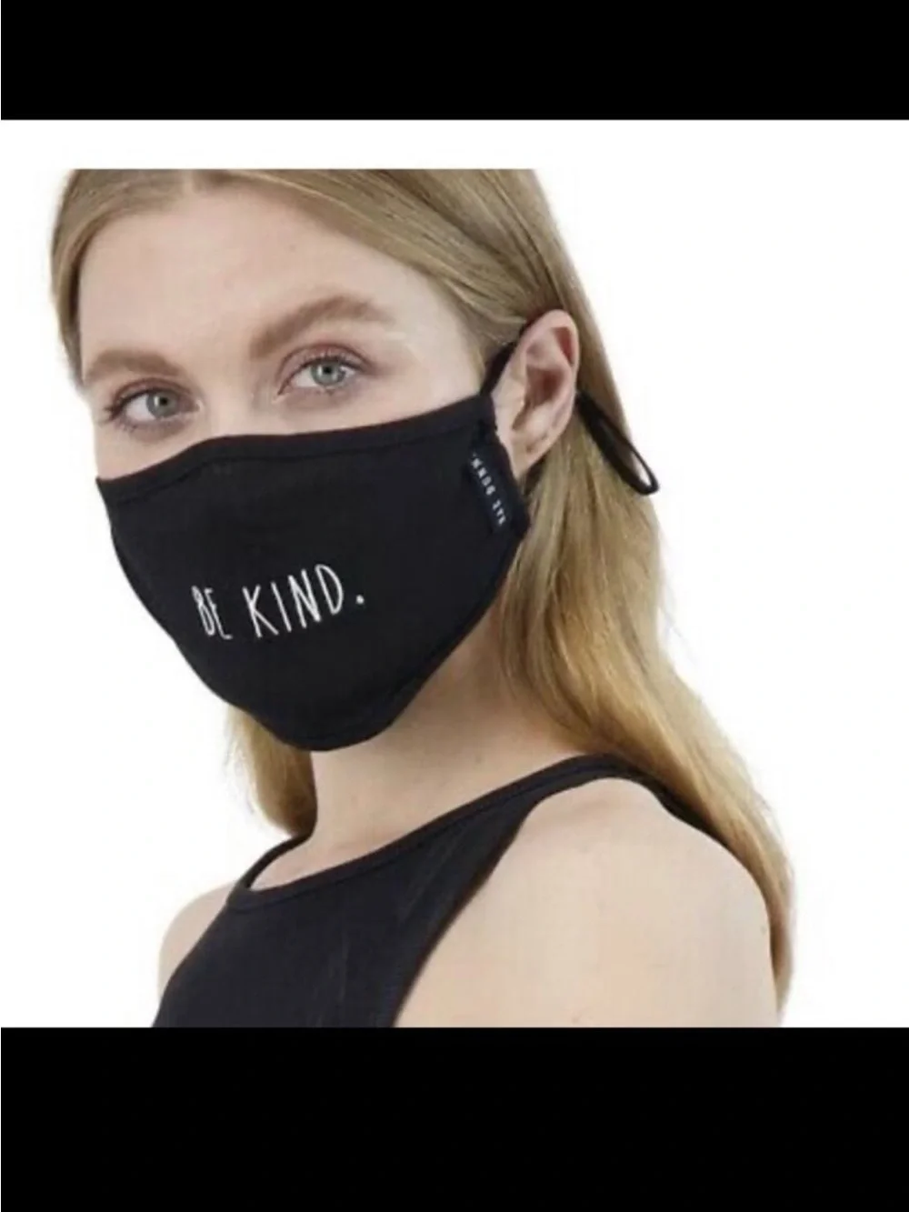 RAE DUNN 2 Packages Smile & Be Kind Fabric Filter Face Masks NEW $20